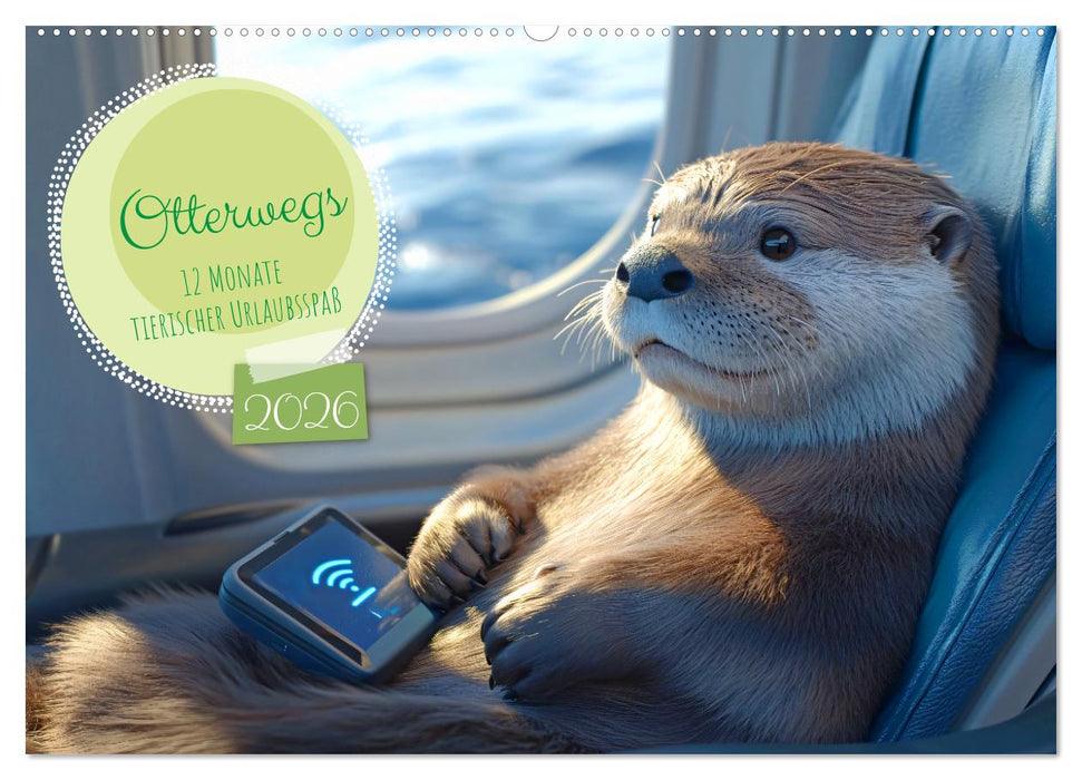 Otterwegs - 12 Monate tierischer Urlaubsspaß (CALVENDO Wandkalender 2026)