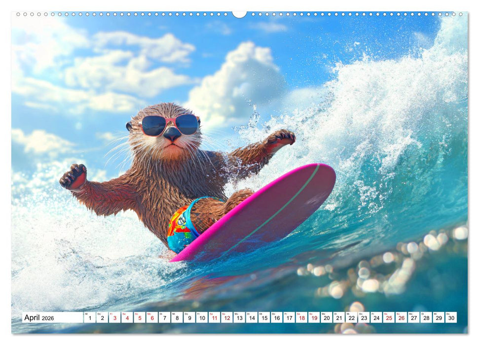 Otterwegs - 12 Monate tierischer Urlaubsspaß (CALVENDO Wandkalender 2026)