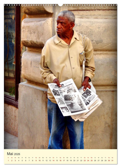 Zeitungshändler - Unterwegs in der Altstadt von Havanna (CALVENDO Premium Wandkalender 2026)