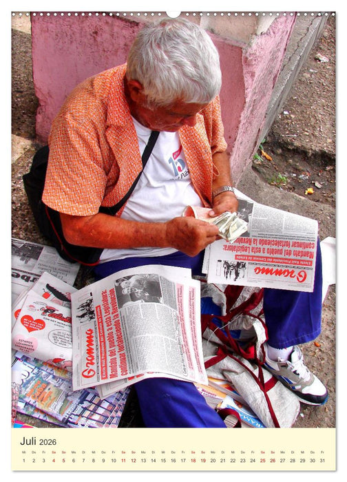 Zeitungshändler - Unterwegs in der Altstadt von Havanna (CALVENDO Premium Wandkalender 2026)