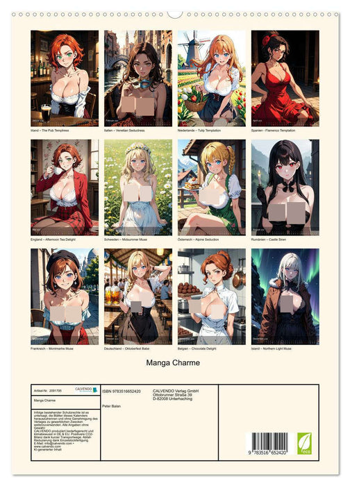 Manga Charme (CALVENDO Premium Wandkalender 2026)