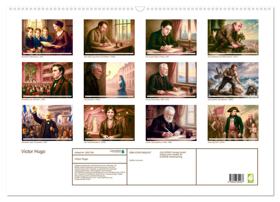 Victor Hugo (CALVENDO Wandkalender 2026)