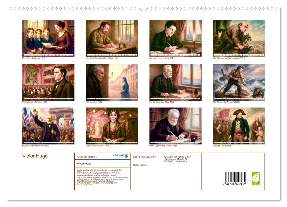 Victor Hugo (CALVENDO Premium Wandkalender 2026)