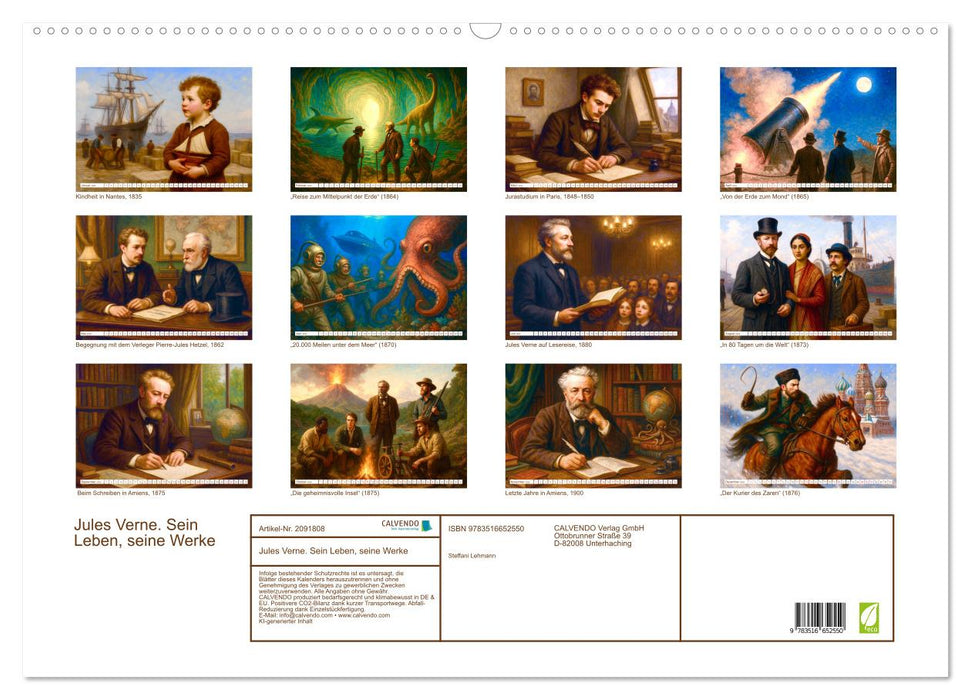 Jules Verne. Sein Leben, seine Werke (CALVENDO Wandkalender 2026)