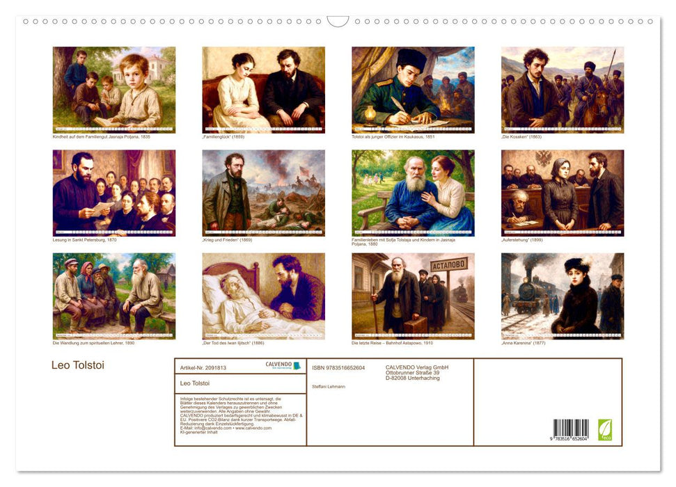 Leo Tolstoi (CALVENDO Wandkalender 2026)