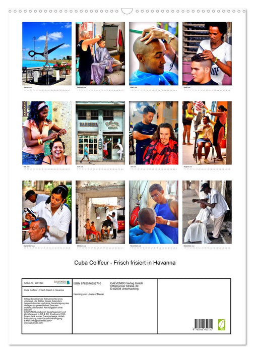 Cuba Coiffeur - Frisch frisiert in Havanna (CALVENDO Wandkalender 2026)
