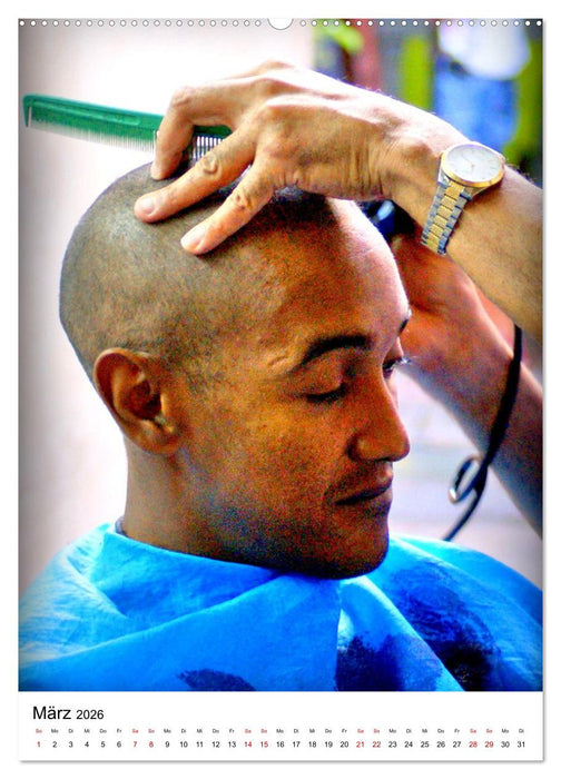 Cuba Coiffeur - Frisch frisiert in Havanna (CALVENDO Wandkalender 2026)