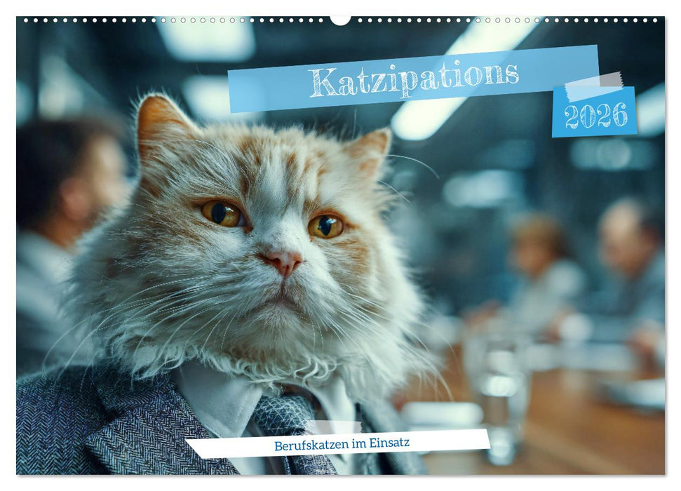 Katzipations - Berufskatzen im Einsatz (CALVENDO Wandkalender 2026)
