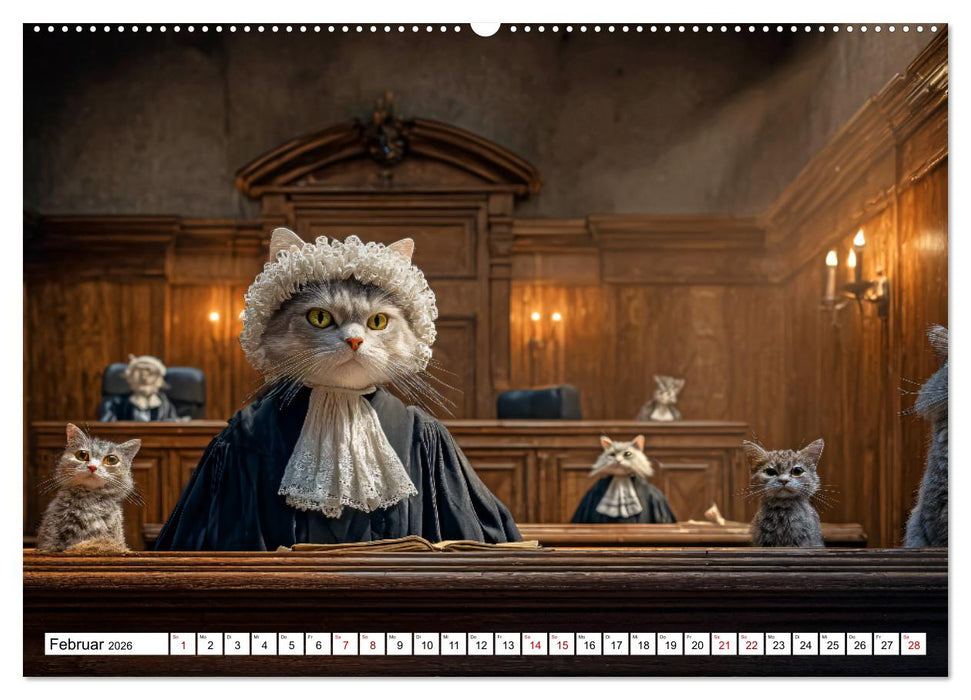 Katzipations - Berufskatzen im Einsatz (CALVENDO Wandkalender 2026)