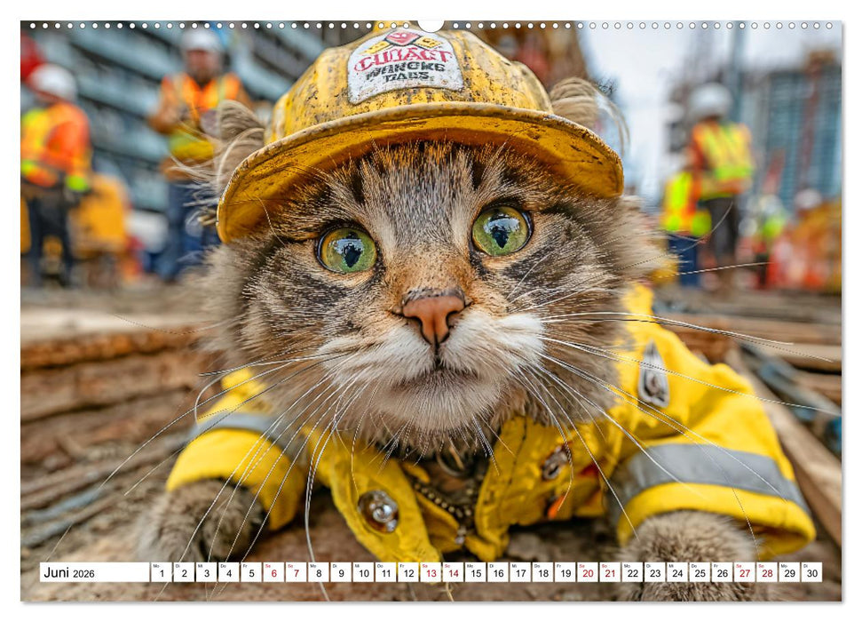 Katzipations - Berufskatzen im Einsatz (CALVENDO Wandkalender 2026)