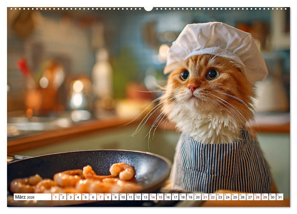 Katzipations - Berufskatzen im Einsatz (CALVENDO Premium Wandkalender 2026)