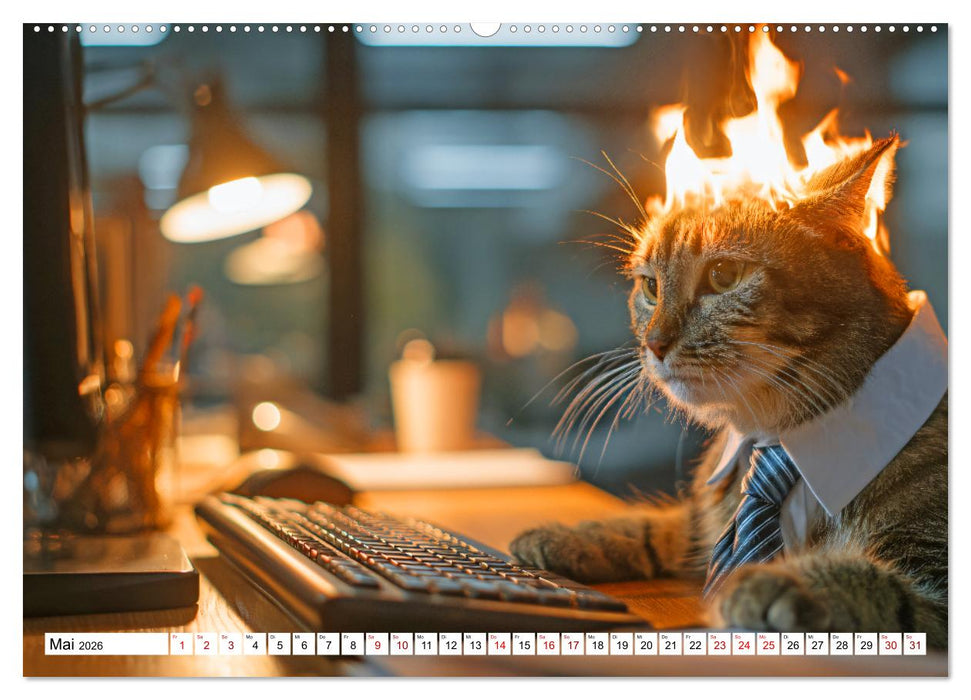 Katzipations - Berufskatzen im Einsatz (CALVENDO Premium Wandkalender 2026)