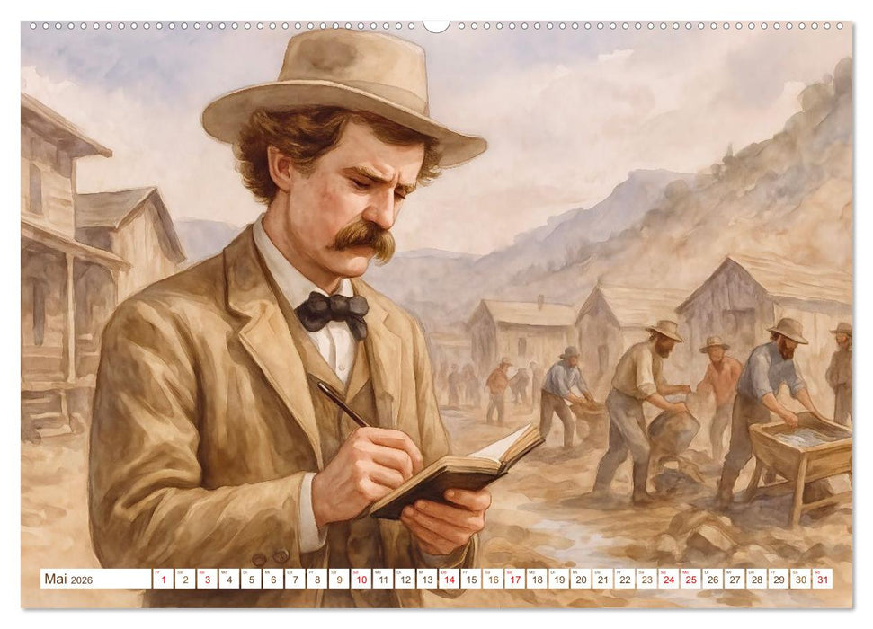 Mark Twain (CALVENDO Premium Wandkalender 2026)