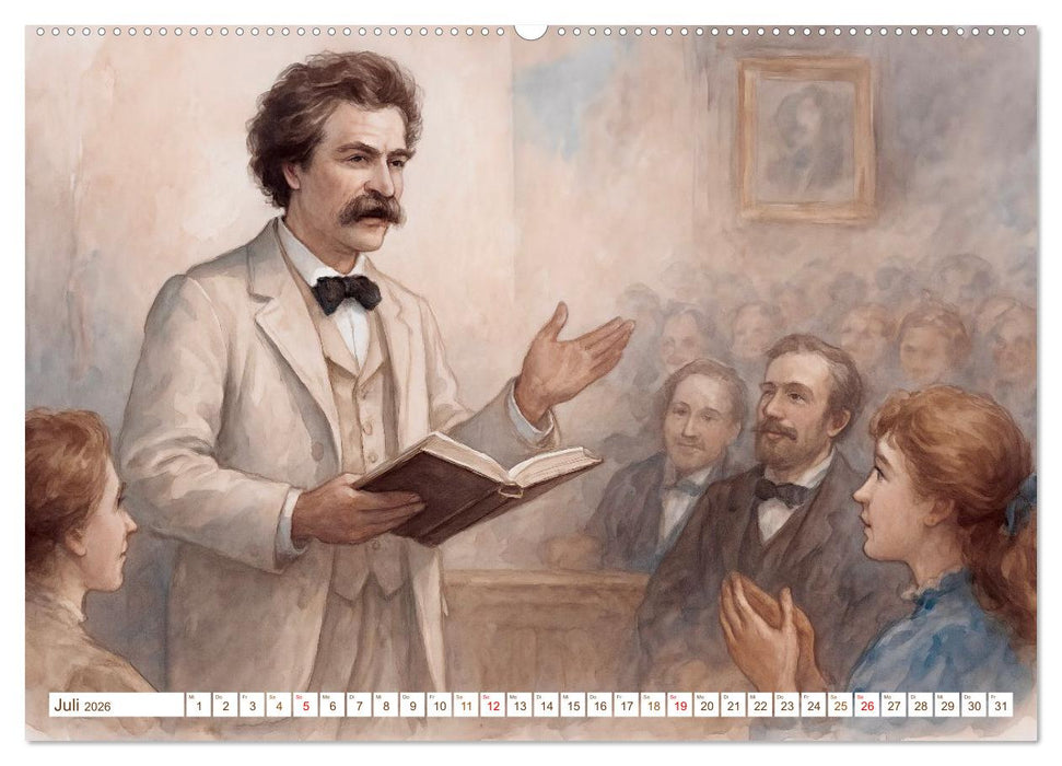 Mark Twain (CALVENDO Premium Wandkalender 2026)