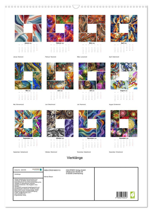 Vierklänge (CALVENDO Wandkalender 2026)