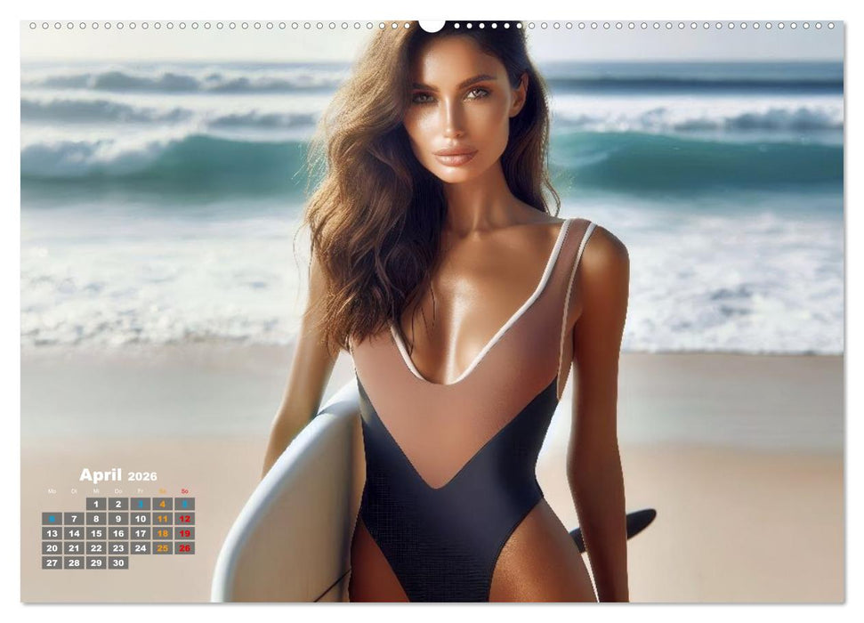 Big Wave Surfen (CALVENDO Premium Wandkalender 2026)
