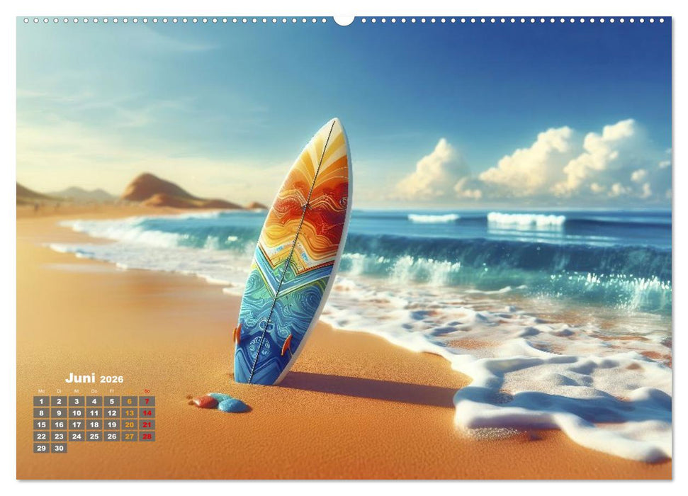 Big Wave Surfen (CALVENDO Premium Wandkalender 2026)