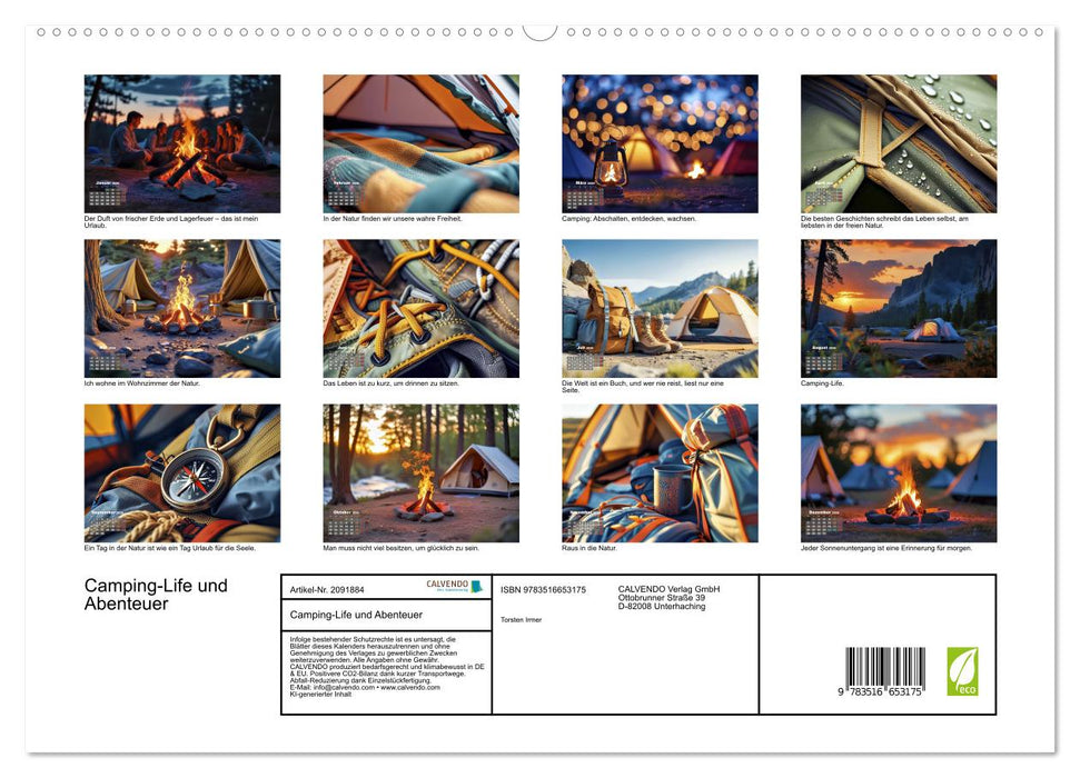 Camping-Life und Abenteuer (CALVENDO Premium Wandkalender 2026)