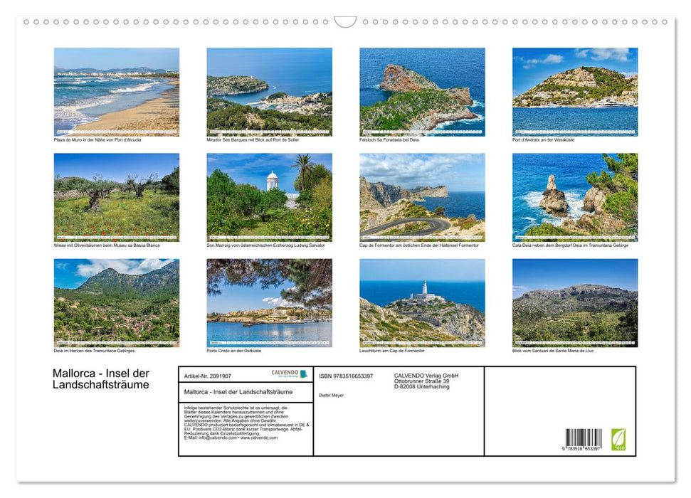 Mallorca - Insel der Landschaftsträume (CALVENDO Wandkalender 2026)