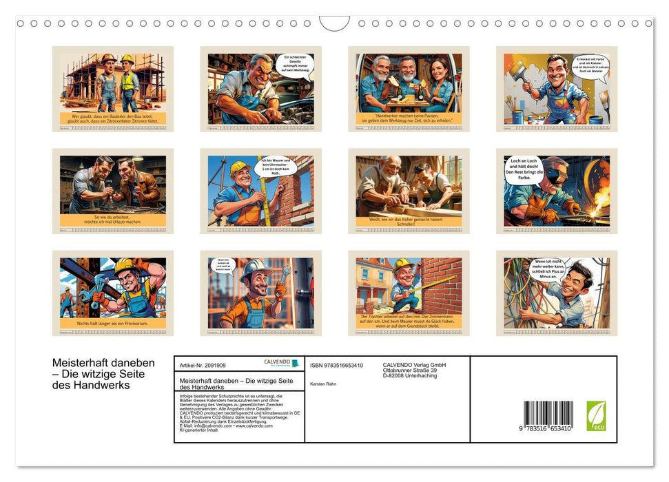 Meisterhaft daneben – Die witzige Seite des Handwerks (CALVENDO Wandkalender 2026)