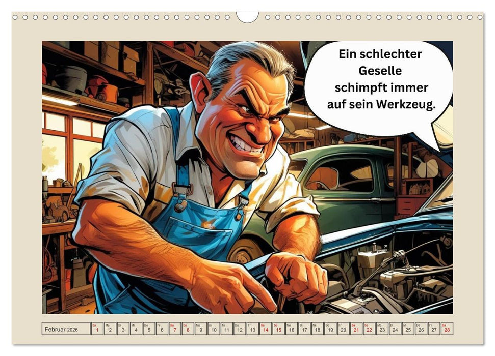 Meisterhaft daneben – Die witzige Seite des Handwerks (CALVENDO Wandkalender 2026)