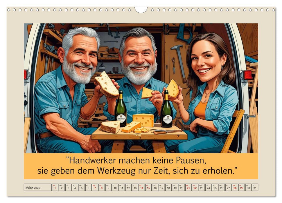 Meisterhaft daneben – Die witzige Seite des Handwerks (CALVENDO Wandkalender 2026)