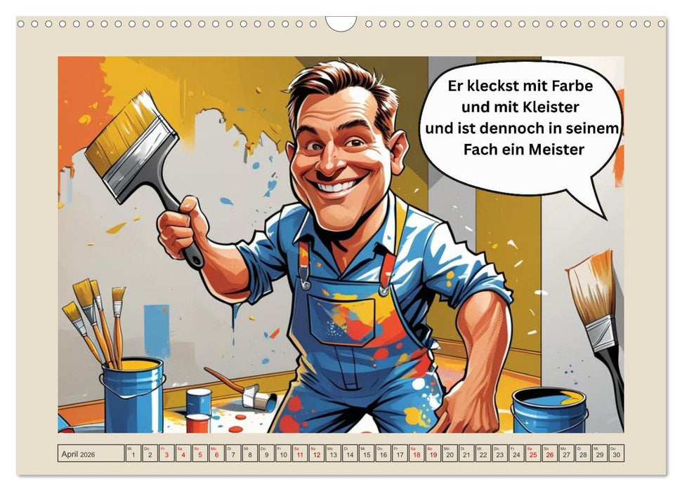 Meisterhaft daneben – Die witzige Seite des Handwerks (CALVENDO Wandkalender 2026)