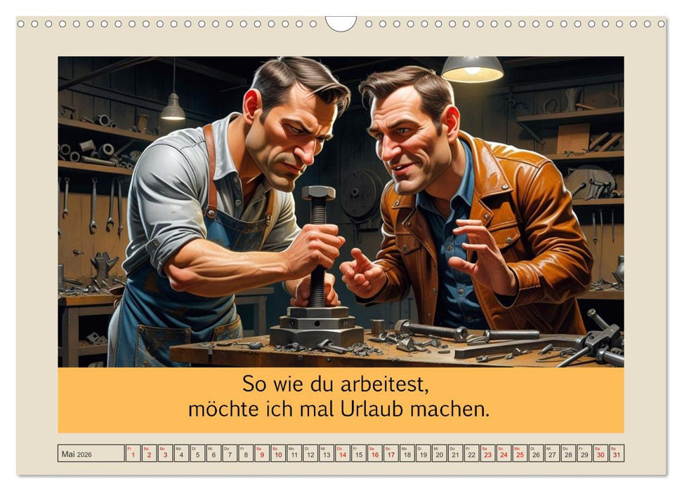 Meisterhaft daneben – Die witzige Seite des Handwerks (CALVENDO Wandkalender 2026)