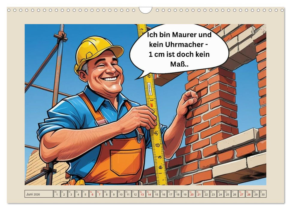Meisterhaft daneben – Die witzige Seite des Handwerks (CALVENDO Wandkalender 2026)