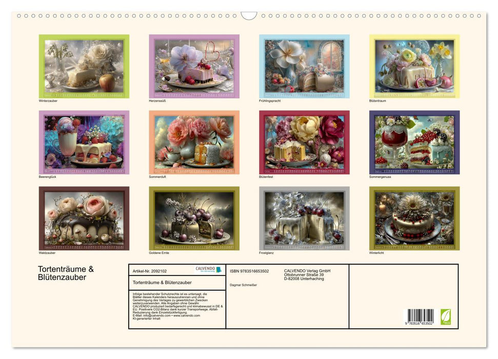 Tortenträume & Blütenzauber (CALVENDO Wandkalender 2026)