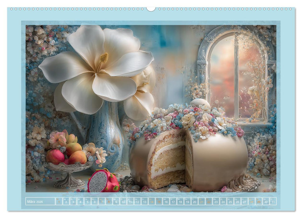 Tortenträume & Blütenzauber (CALVENDO Wandkalender 2026)
