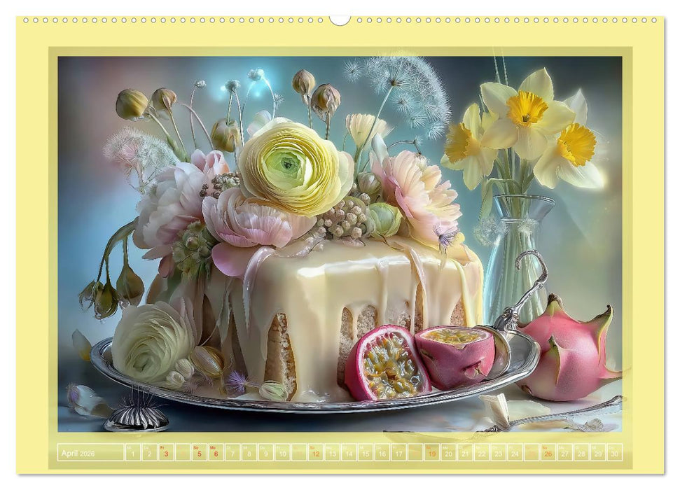 Tortenträume & Blütenzauber (CALVENDO Wandkalender 2026)