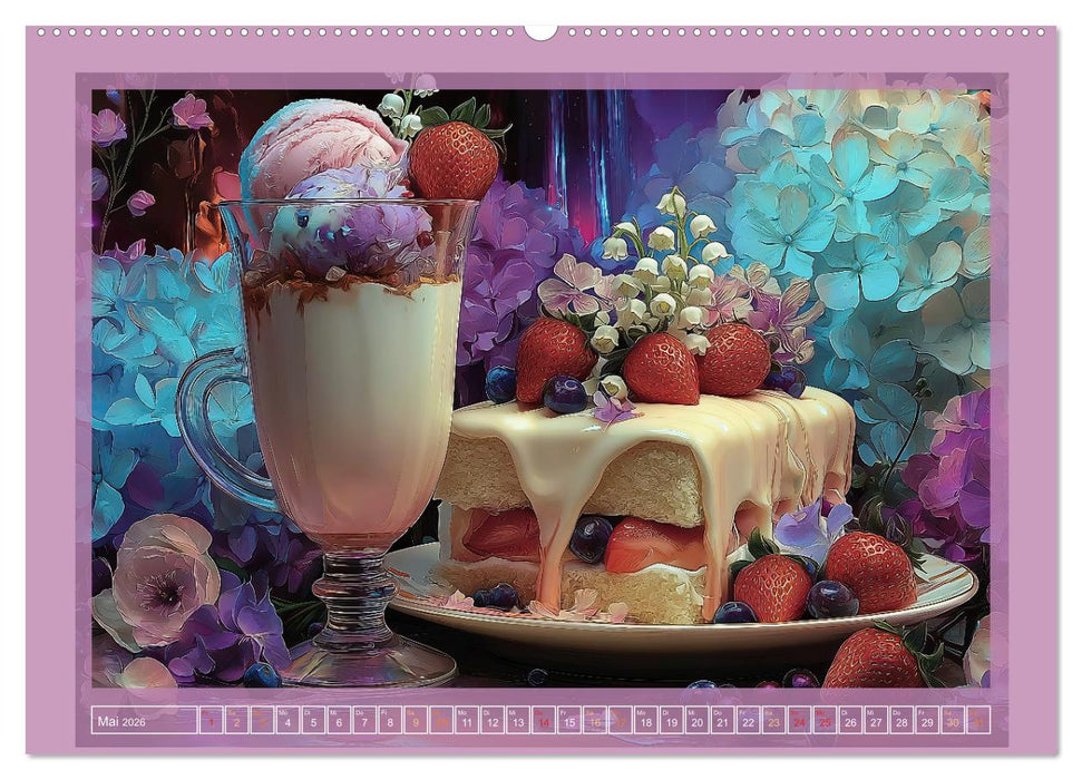 Tortenträume & Blütenzauber (CALVENDO Wandkalender 2026)