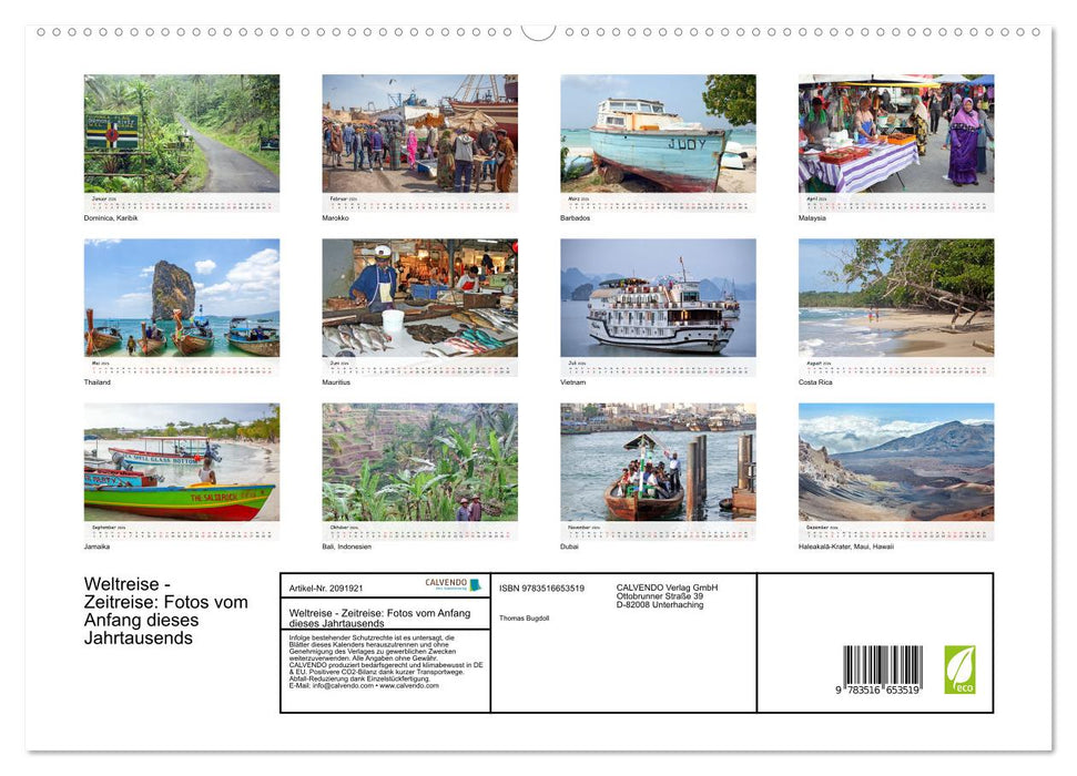 Weltreise - Zeitreise: Fotos vom Anfang dieses Jahrtausends (CALVENDO Premium Wandkalender 2026)
