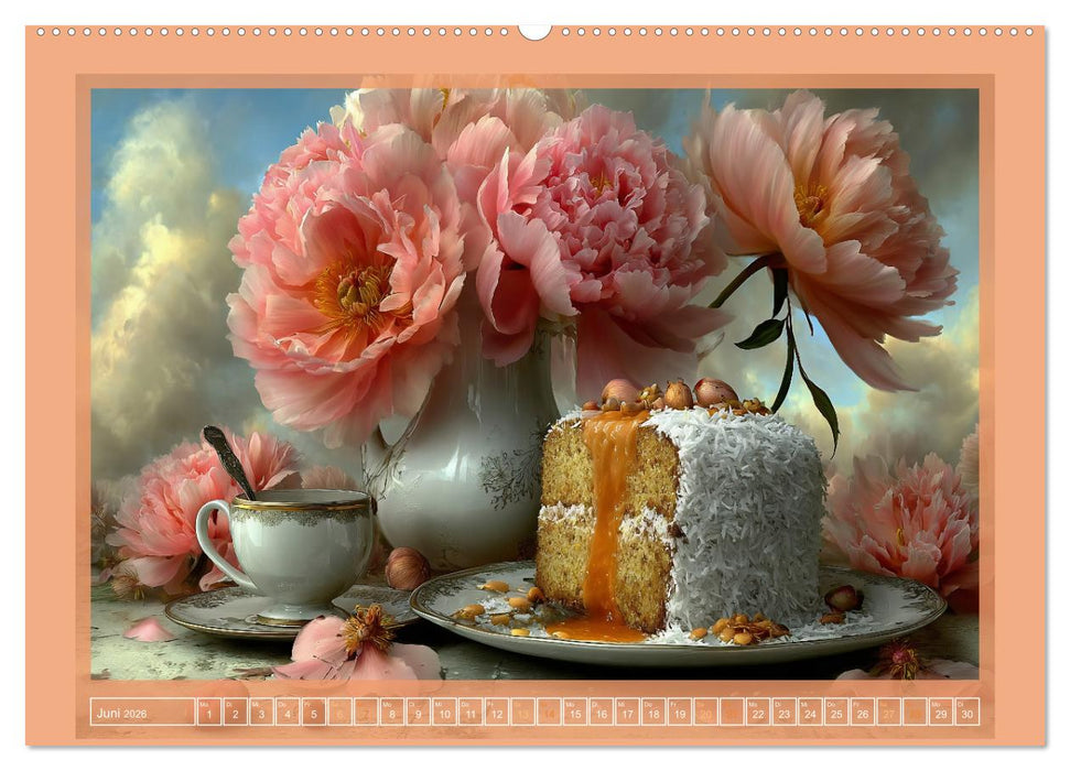 Tortenträume & Blütenzauber (CALVENDO Premium Wandkalender 2026)