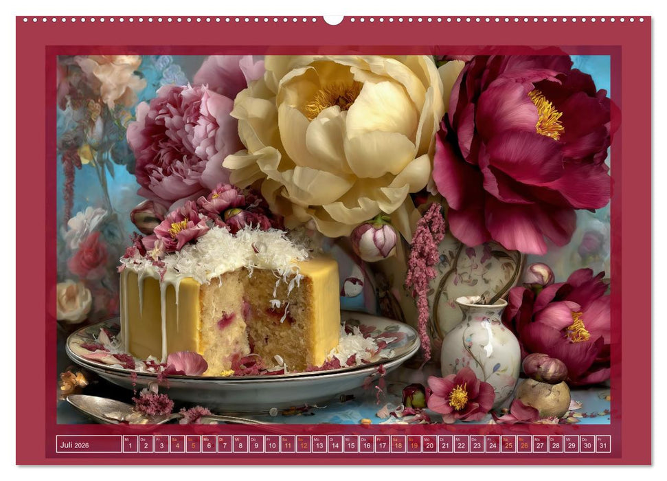 Tortenträume & Blütenzauber (CALVENDO Premium Wandkalender 2026)