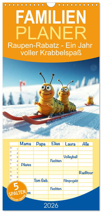 Raupen-Rabatz - Ein Jahr voller Krabbelspaß (CALVENDO Familienplaner 2026)