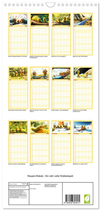 Raupen-Rabatz - Ein Jahr voller Krabbelspaß (CALVENDO Familienplaner 2026)