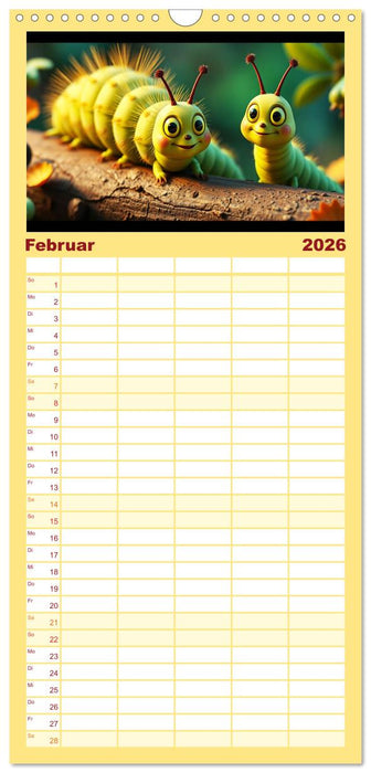 Raupen-Rabatz - Ein Jahr voller Krabbelspaß (CALVENDO Familienplaner 2026)
