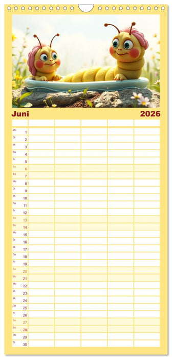 Raupen-Rabatz - Ein Jahr voller Krabbelspaß (CALVENDO Familienplaner 2026)