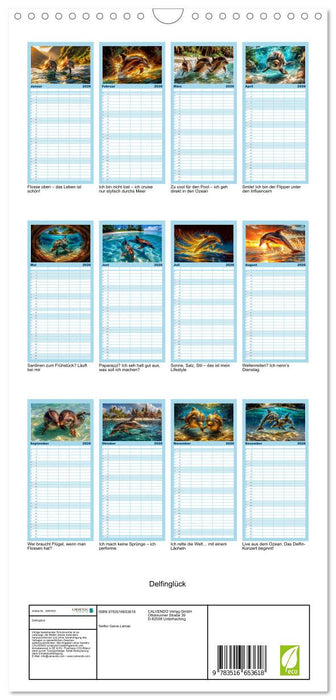 Delfinglück (CALVENDO Familienplaner 2026)