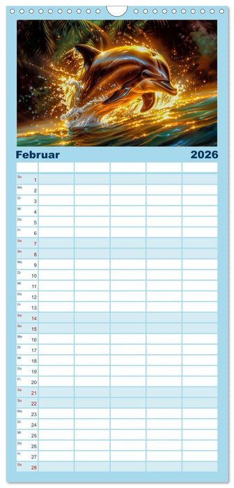 Delfinglück (CALVENDO Familienplaner 2026)