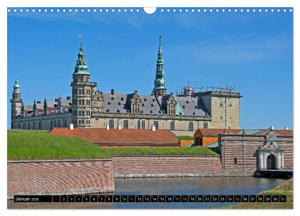 Schlösser in Dänemark (CALVENDO Wandkalender 2026)