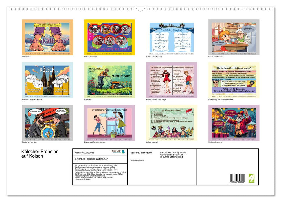 Kölscher Frohsinn auf Kölsch (CALVENDO Wandkalender 2026)
