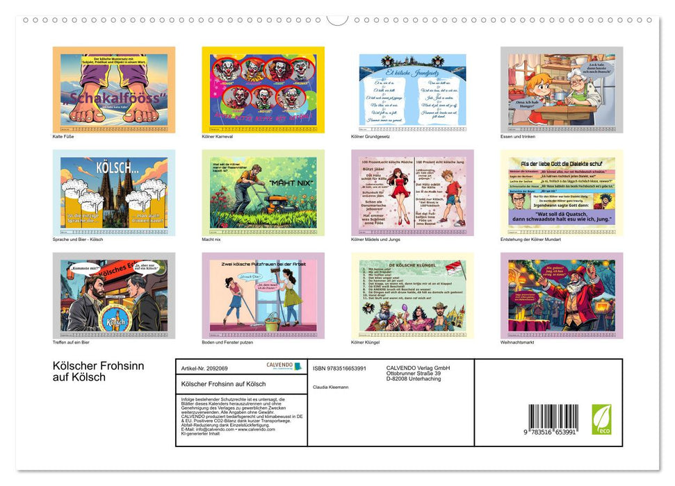 Kölscher Frohsinn auf Kölsch (CALVENDO Premium Wandkalender 2026)