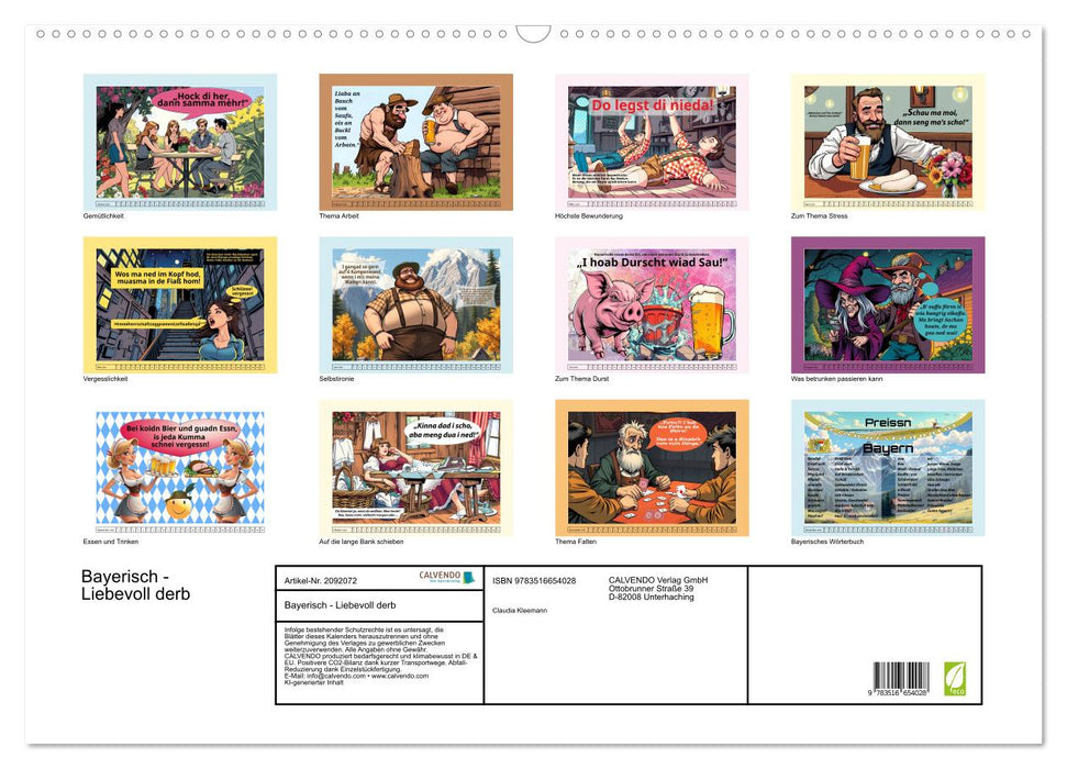 Bayerisch - Liebevoll derb (CALVENDO Wandkalender 2026)