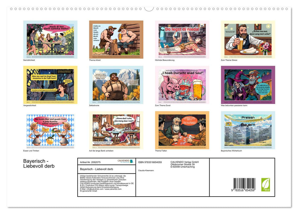 Bayerisch - Liebevoll derb (CALVENDO Premium Wandkalender 2026)