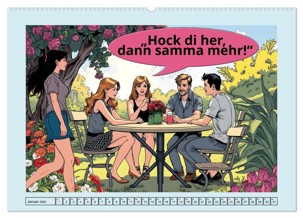 Bayerisch - Liebevoll derb (CALVENDO Premium Wandkalender 2026)