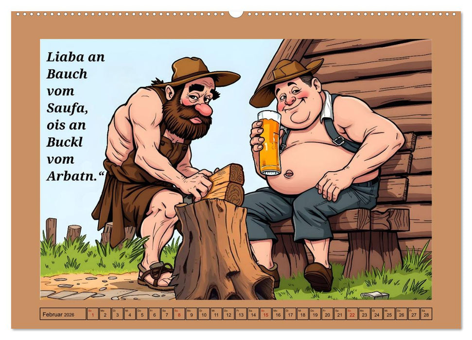 Bayerisch - Liebevoll derb (CALVENDO Premium Wandkalender 2026)