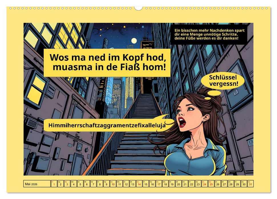 Bayerisch - Liebevoll derb (CALVENDO Premium Wandkalender 2026)